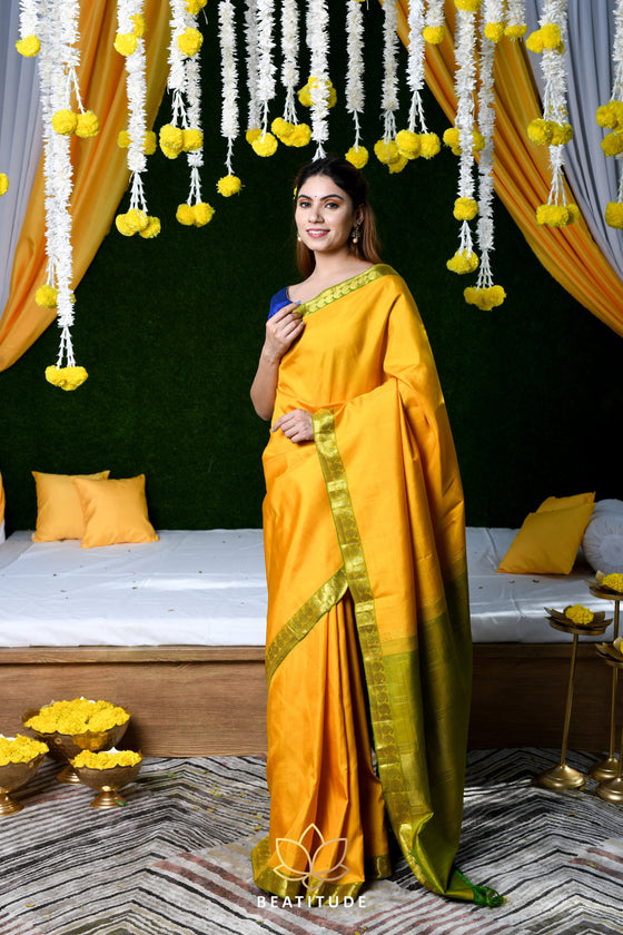 Buy Yellow Sarees for Women by Ri-wah Online | Ajio.com