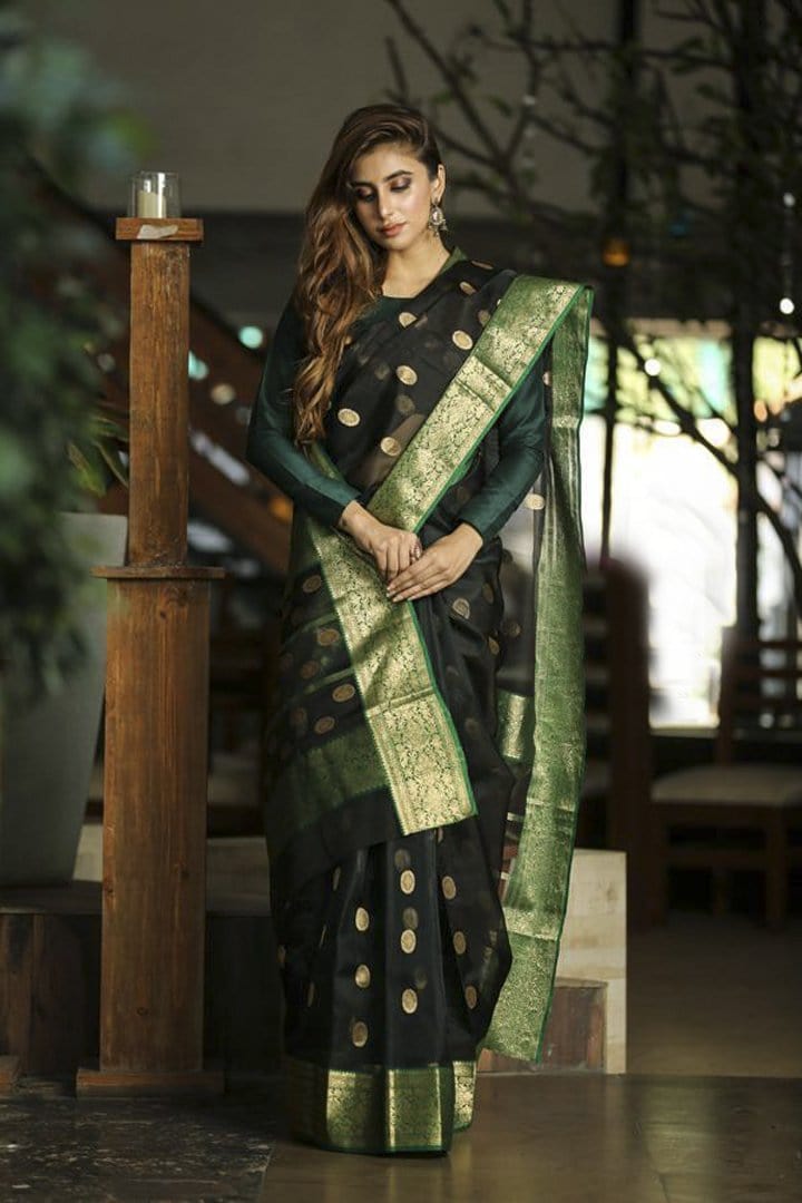 Sindoori Chanderi Silk Saree : Buy Chanderi Saree Online : Buy Handloo – Ek  Dori