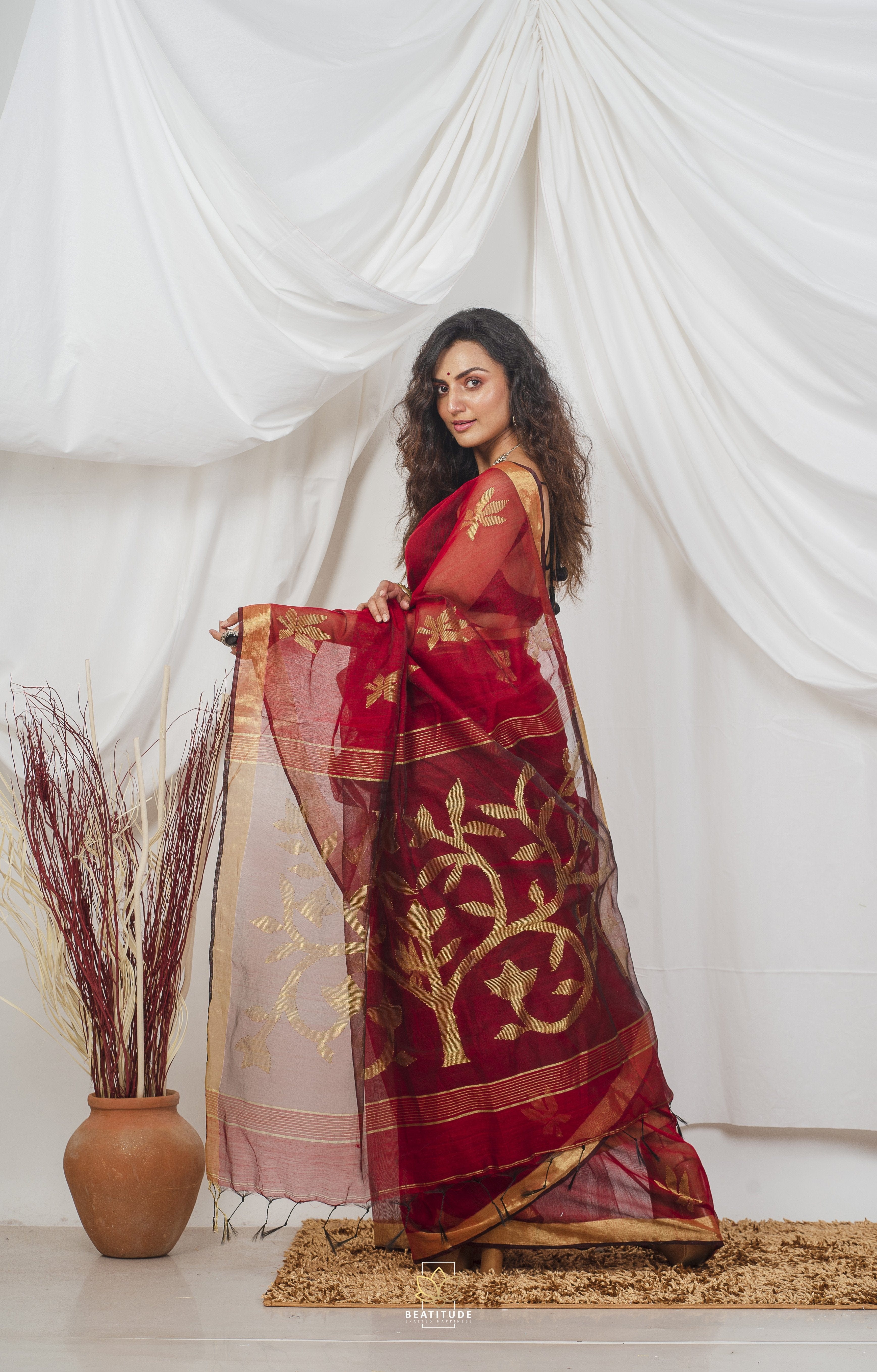 Half-Silk Jamdani Saree-Best Price in BD | Rongpolli