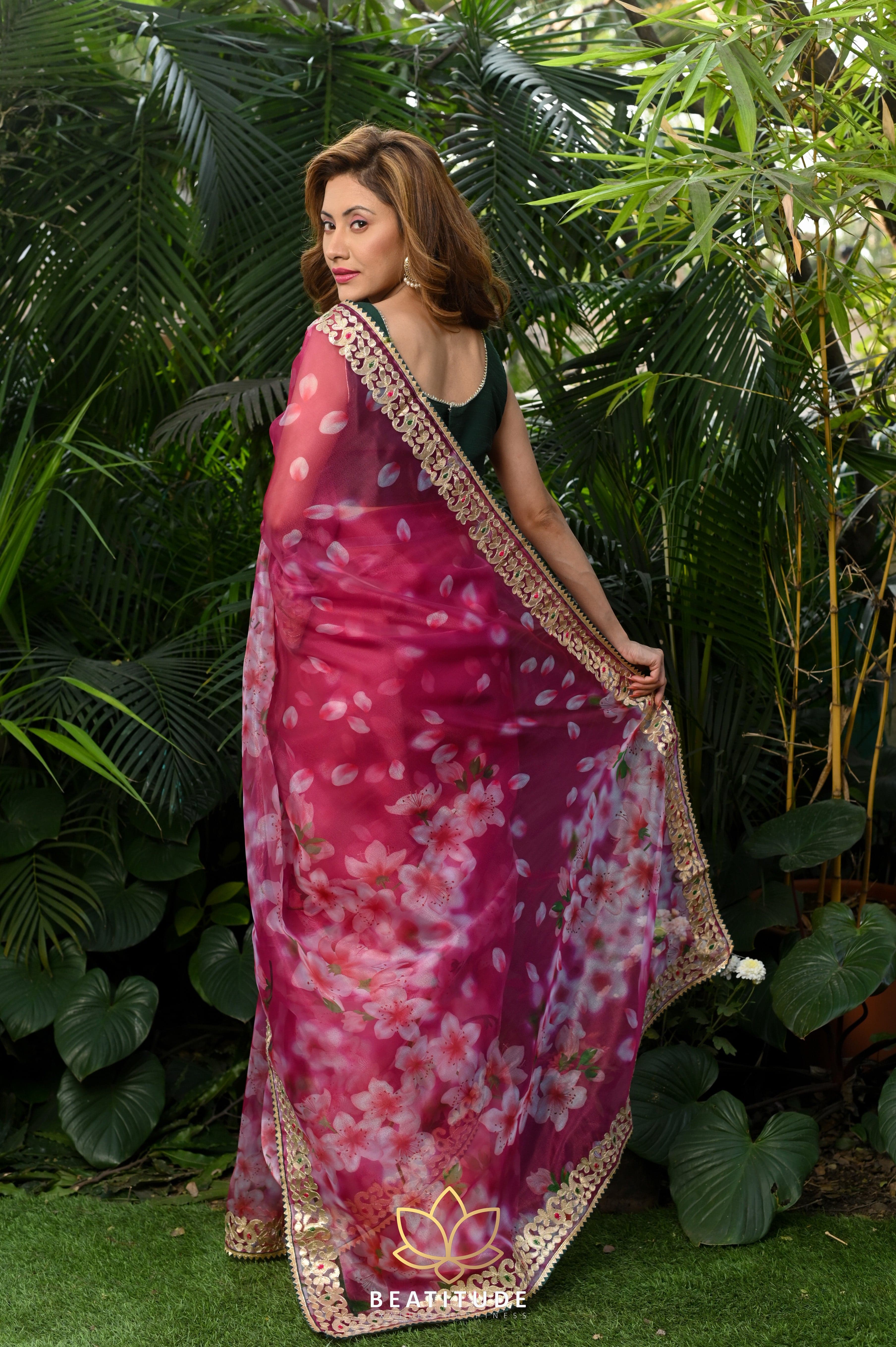 GOTTA PATTI Organza SAREE