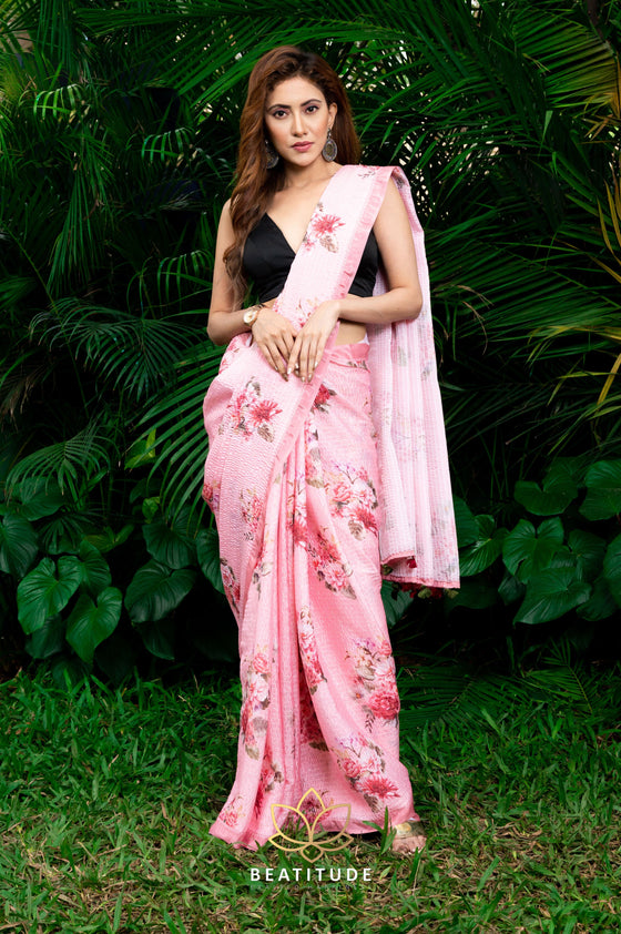 Buy Designer Readymade Chinon Saree Bollywood Collection