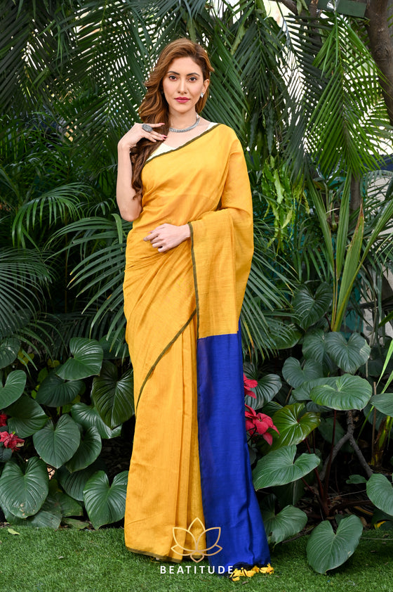 Buy Handspun Cotton Tangail Saree Online - Biswabangla.in